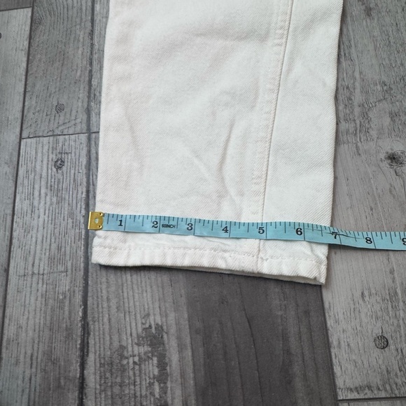 Zara White Straight Leg Jeans White Denim Size 6 Ankle Length Classic Neutral - Picture 2 of 10